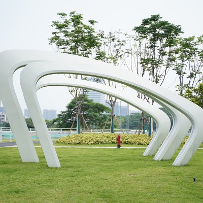 不锈钢金属铝板廊架公园广场异形凉亭