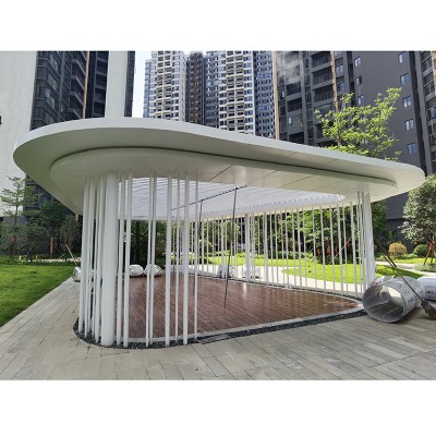 不锈钢金属异形廊架铁艺铝板大型凉亭