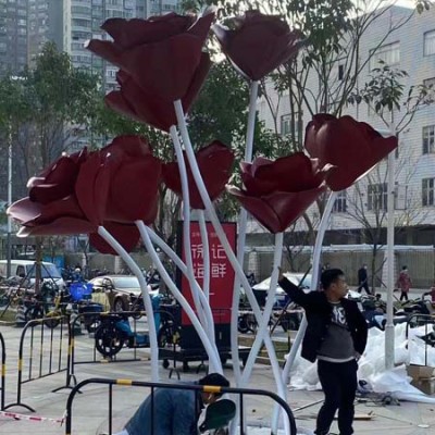 湖南长沙定制不锈钢金属花朵定制案例