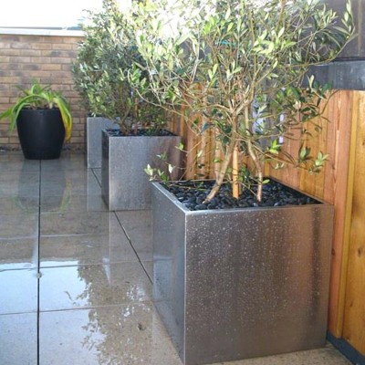 户外不锈钢方形树池大型景观花坛