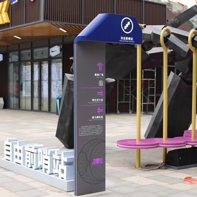 公园不锈钢导视牌户外景观广告标识