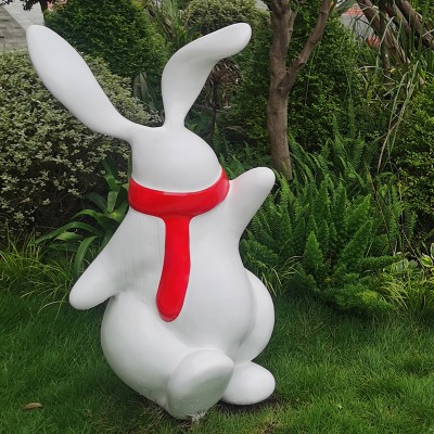 玻璃钢小兔子雕塑动物广场景区小品摆件