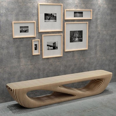 木质切片景观异形座椅艺术创意坐凳
