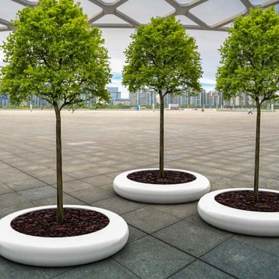 玻璃钢圆形树池户外花坛种植池