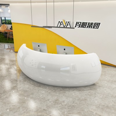 玻璃钢弧形吧台展台创意异形服务台