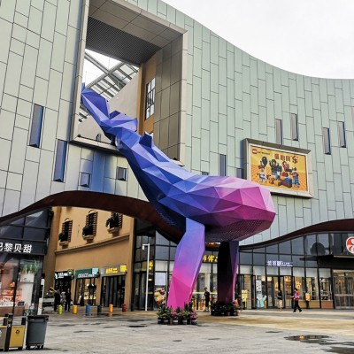 玻璃钢鲸鱼雕塑动物商业广场大型摆件