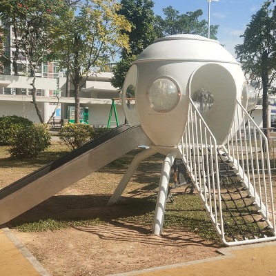 不锈钢艺术造型滑梯景观创意雕塑