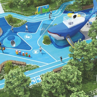 不锈钢异形景观滑梯鲸鱼造型游乐设备