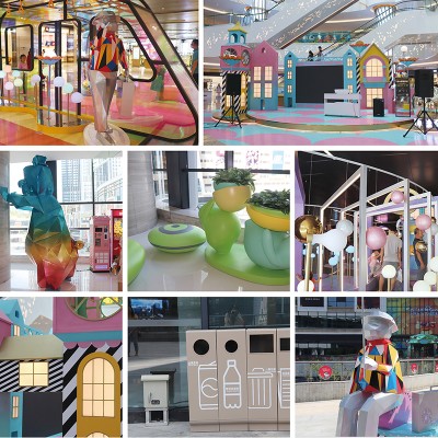 广东深圳宝能城商场广场景观美陈DP点制作案例