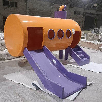 玻璃钢滑梯雕塑儿童公园广场景观艺术摆件