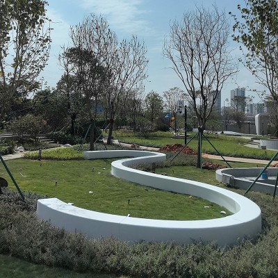 GRC混凝土长条坐凳UHPC景观户外座椅