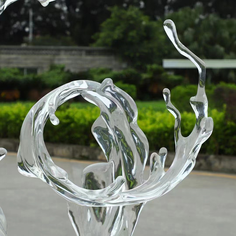 透明树脂水花造型雕塑摆件 透明树脂水花造型雕塑摆件
