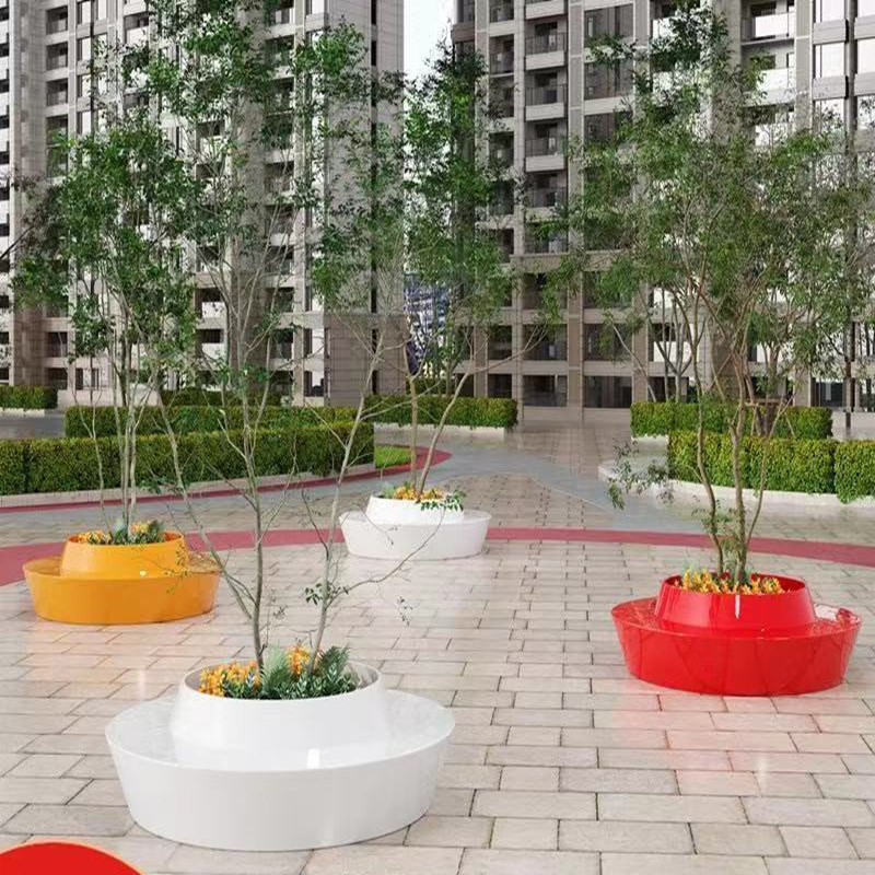 玻璃钢圆形靠背树池座椅户外景观街区公园坐凳 玻璃钢圆形靠背树池座椅户外景观街区公园坐凳