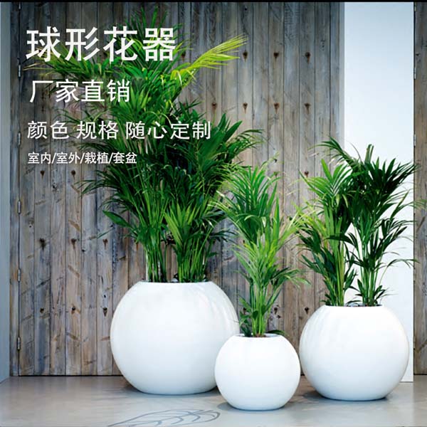 玻璃钢圆形花盆户外市政工程景观花钵 玻璃钢圆形花盆户外市政工程景观花钵