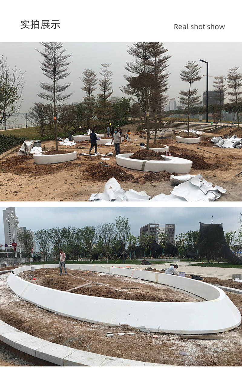 大型玻璃钢树池公园景观异形种植池花坛 大型玻璃钢树池公园景观异形种植池花坛