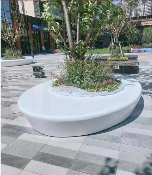 玻璃钢异形树池坐凳户外景观花坛座椅 玻璃钢异形树池坐凳户外景观花坛座椅