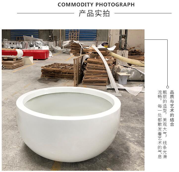 大型玻璃钢花盆圆形户外街区市政景观花钵 大型玻璃钢花盆圆形户外街区市政景观花钵