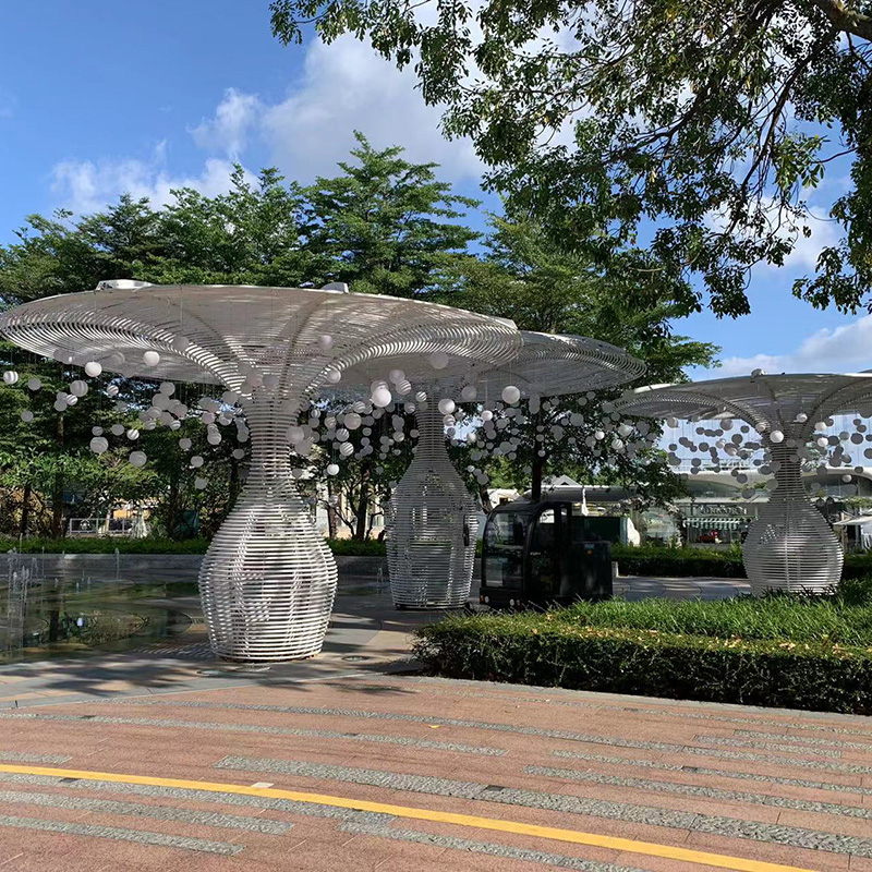 不锈钢镂空凉亭大型景观金属铁艺创意廊架 不锈钢镂空凉亭大型景观金属铁艺创意廊架