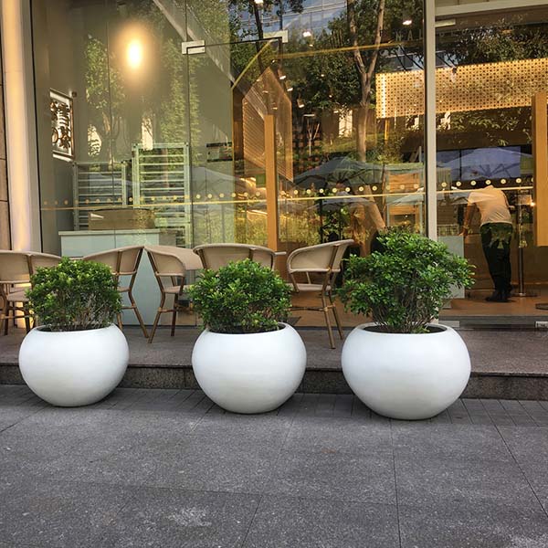 玻璃钢圆形花盆户外市政工程景观花钵 玻璃钢圆形花盆户外市政工程景观花钵