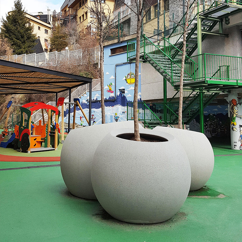 玻璃钢户外景观花盆广场街区圆形花钵 玻璃钢户外景观花盆广场街区圆形花钵