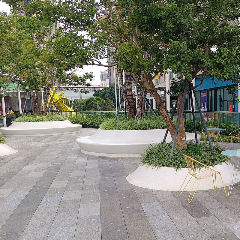 玻璃钢圆形树池户外景观花坛座椅 玻璃钢圆形树池户外景观花坛座椅