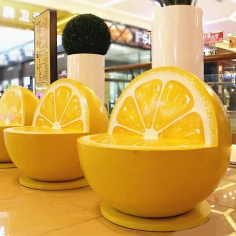 玻璃钢水果座椅橙子造型异形艺术坐凳 玻璃钢水果座椅橙子造型异形艺术坐凳