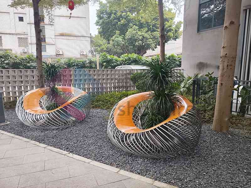不锈钢异形镂空景观坐凳创意艺术花坛座椅 不锈钢异形镂空景观坐凳创意艺术花坛座椅
