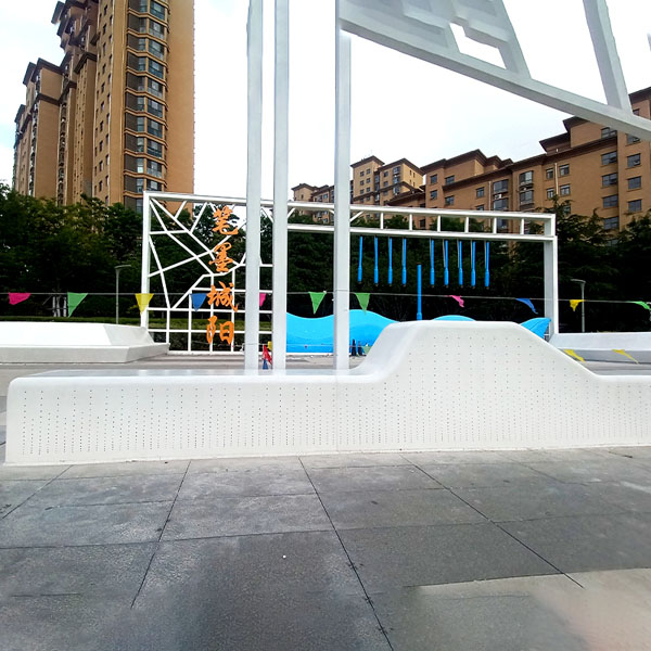 GRC异形景观坐凳泰科石水磨石UHPC座椅 GRC异形景观坐凳泰科石水磨石UHPC座椅
