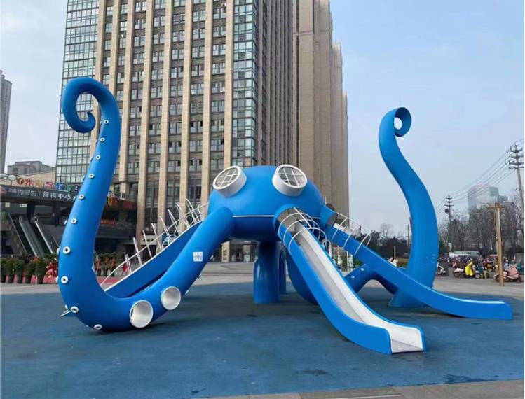 不锈钢章鱼滑梯异形景观创意滑梯 不锈钢章鱼滑梯异形景观创意滑梯