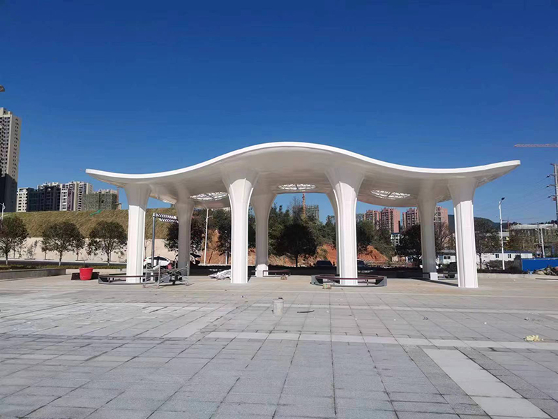 不锈钢金属异形廊架广场公园大型凉亭 不锈钢金属异形廊架广场公园大型凉亭