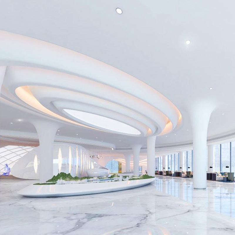 GRG石膏包柱造型酒店商场天花吊顶装饰 GRG石膏包柱造型酒店商场天花吊顶装饰