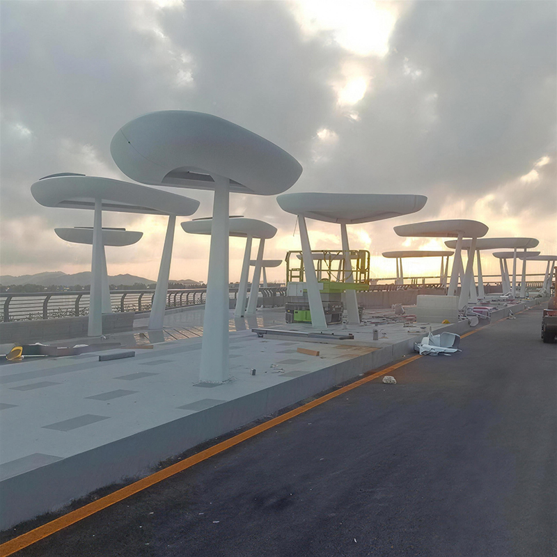 UHPC混凝土廊架异形GRC景观造型 UHPC混凝土廊架异形GRC景观造型