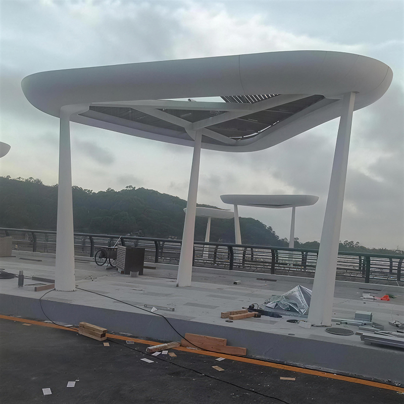 UHPC混凝土廊架异形GRC景观造型 UHPC混凝土廊架异形GRC景观造型