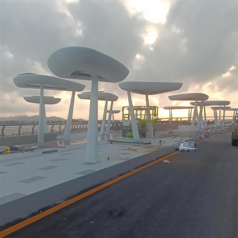UHPC混凝土廊架异形GRC景观造型 UHPC混凝土廊架异形GRC景观造型